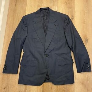 David Rickey & Company Platinum Blazer Jacket Navy Blue Mens Suit Coat H